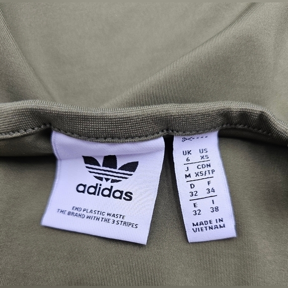 Adidas Originals Womens Size XS Olive AeroReady Pants with Matching Crop Top - Picture 10 of 11